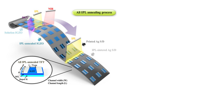 《Scientific Reports》：用于底柵薄膜晶體管的帶有印刷銀源極和漏極電極的溶液基銦鎵鋅氧化物半導(dǎo)體的光子燒結(jié)（IF=4.652）